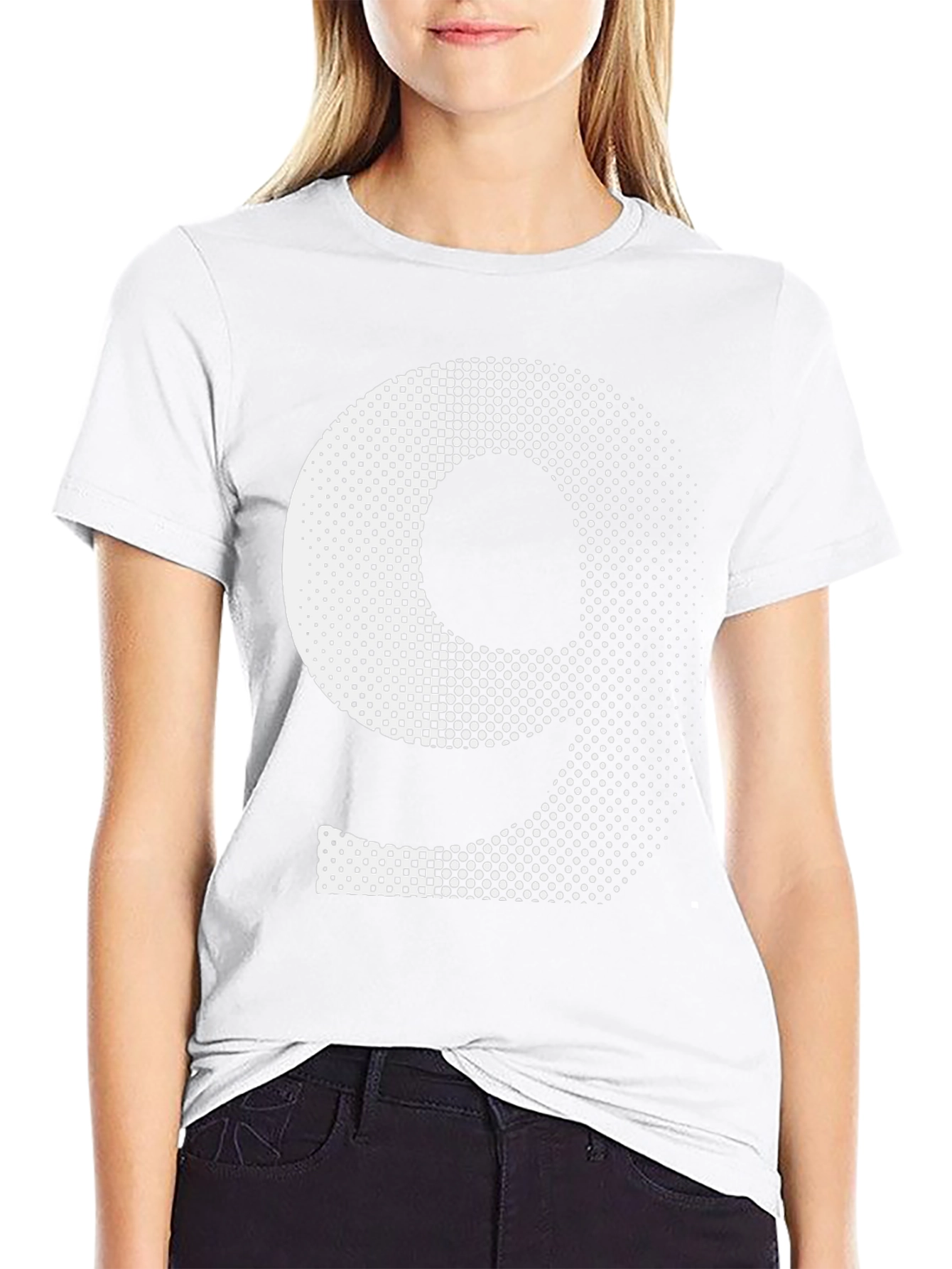 Modern Number Nine Graphic Tee - Black