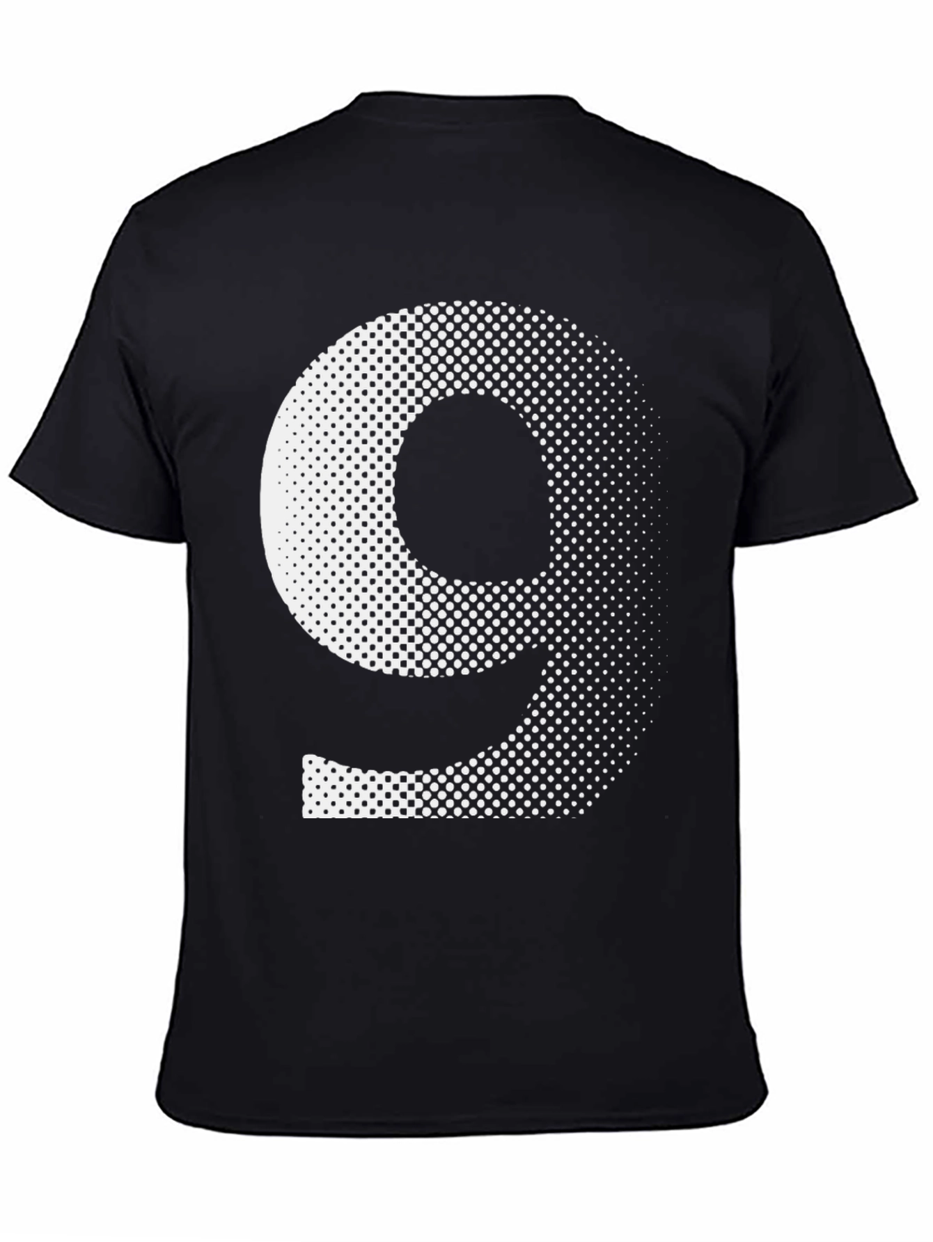 Modern Number Nine Graphic Tee - Black
