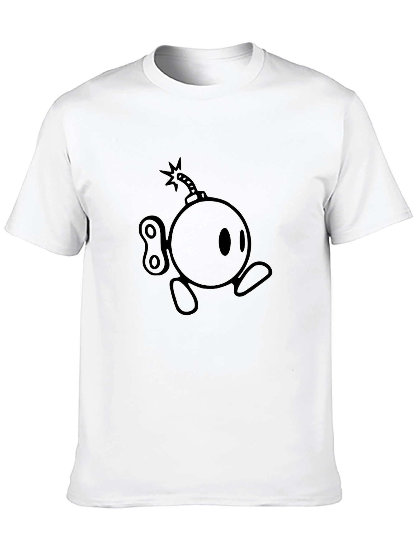 Cartoon Bomb Graphic Tee - Mens Black T-Shirt