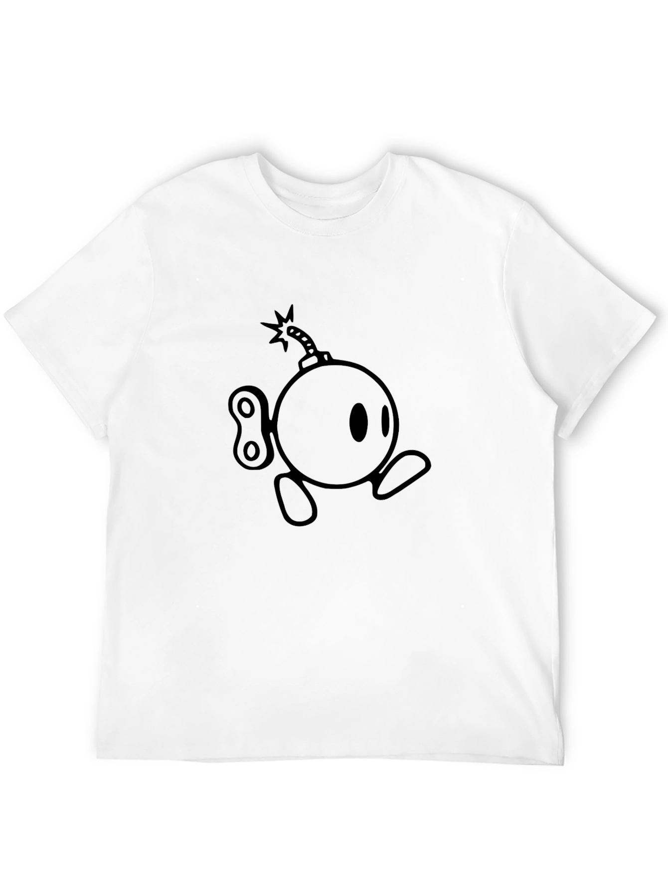 Cartoon Bomb Graphic Tee - Mens Black T-Shirt