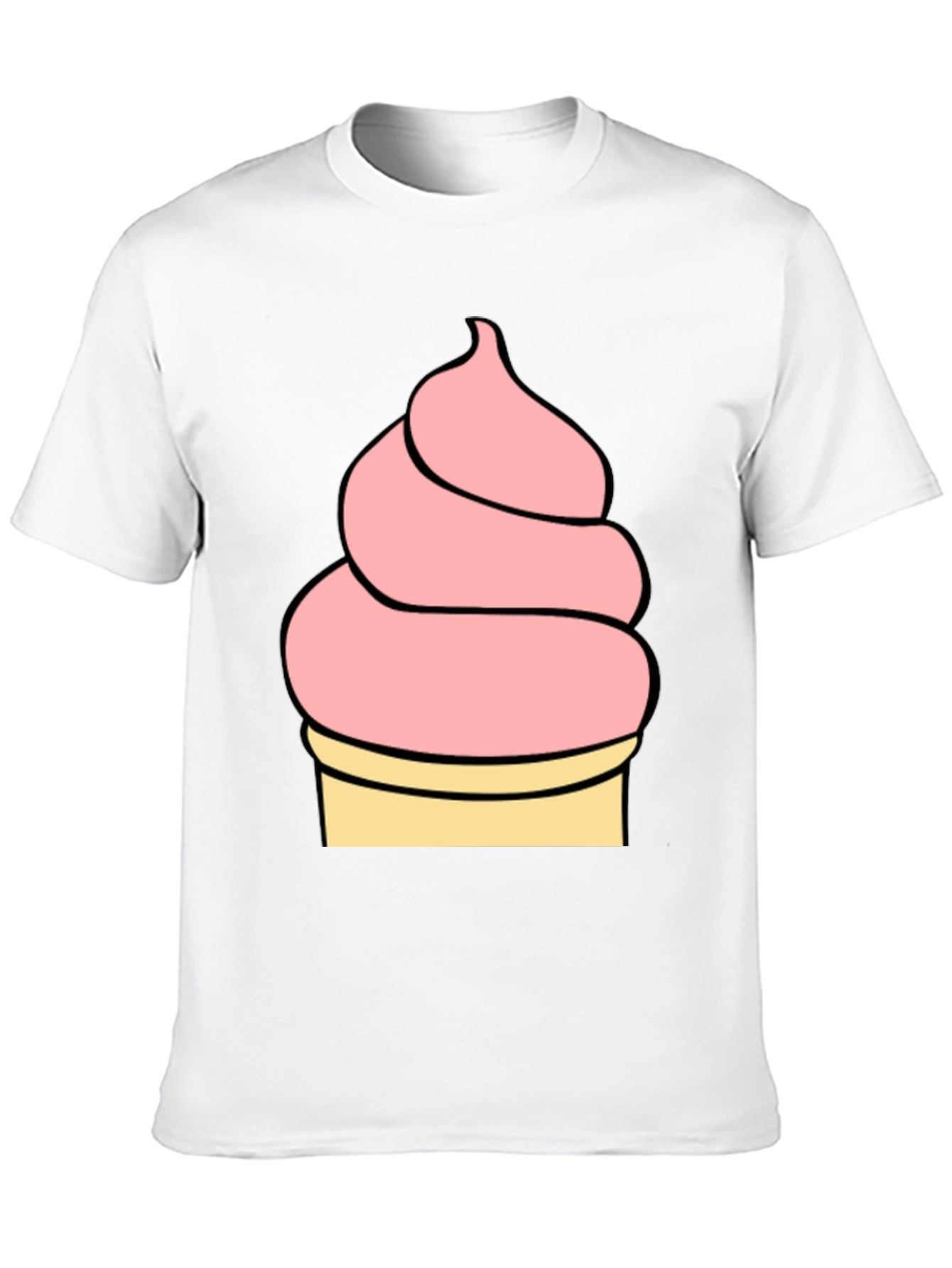 Ice Cream Graphic Tee - Black Unisex T-Shirt