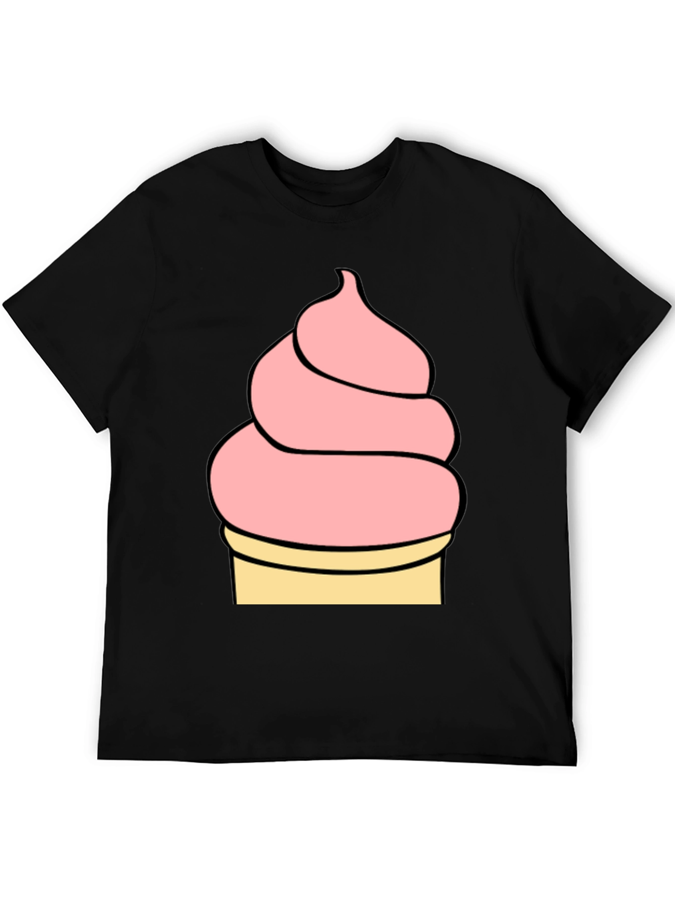 Ice Cream Graphic Tee - Black Unisex T-Shirt