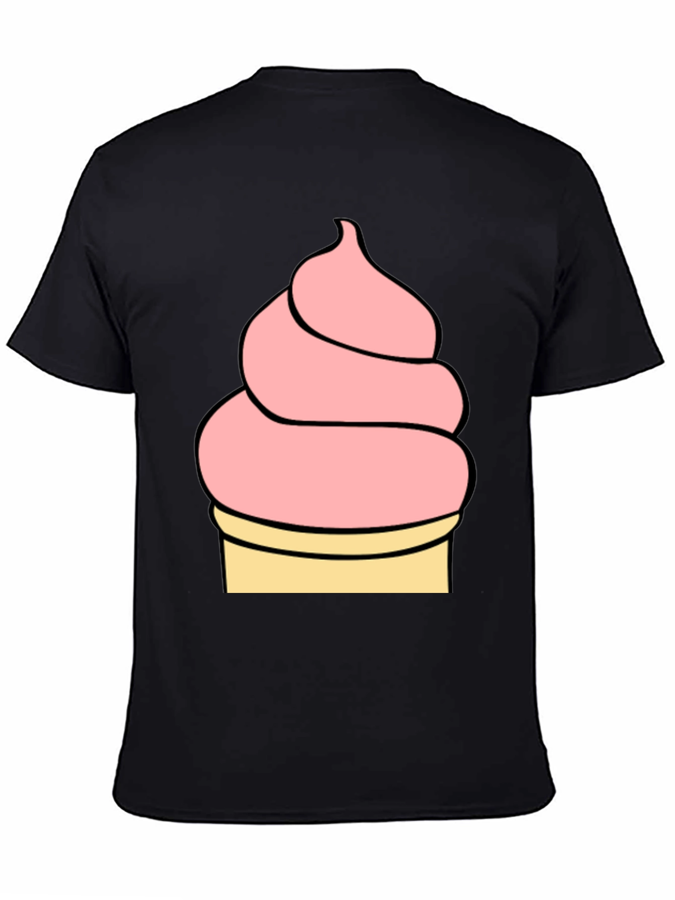 Ice Cream Graphic Tee - Black Unisex T-Shirt