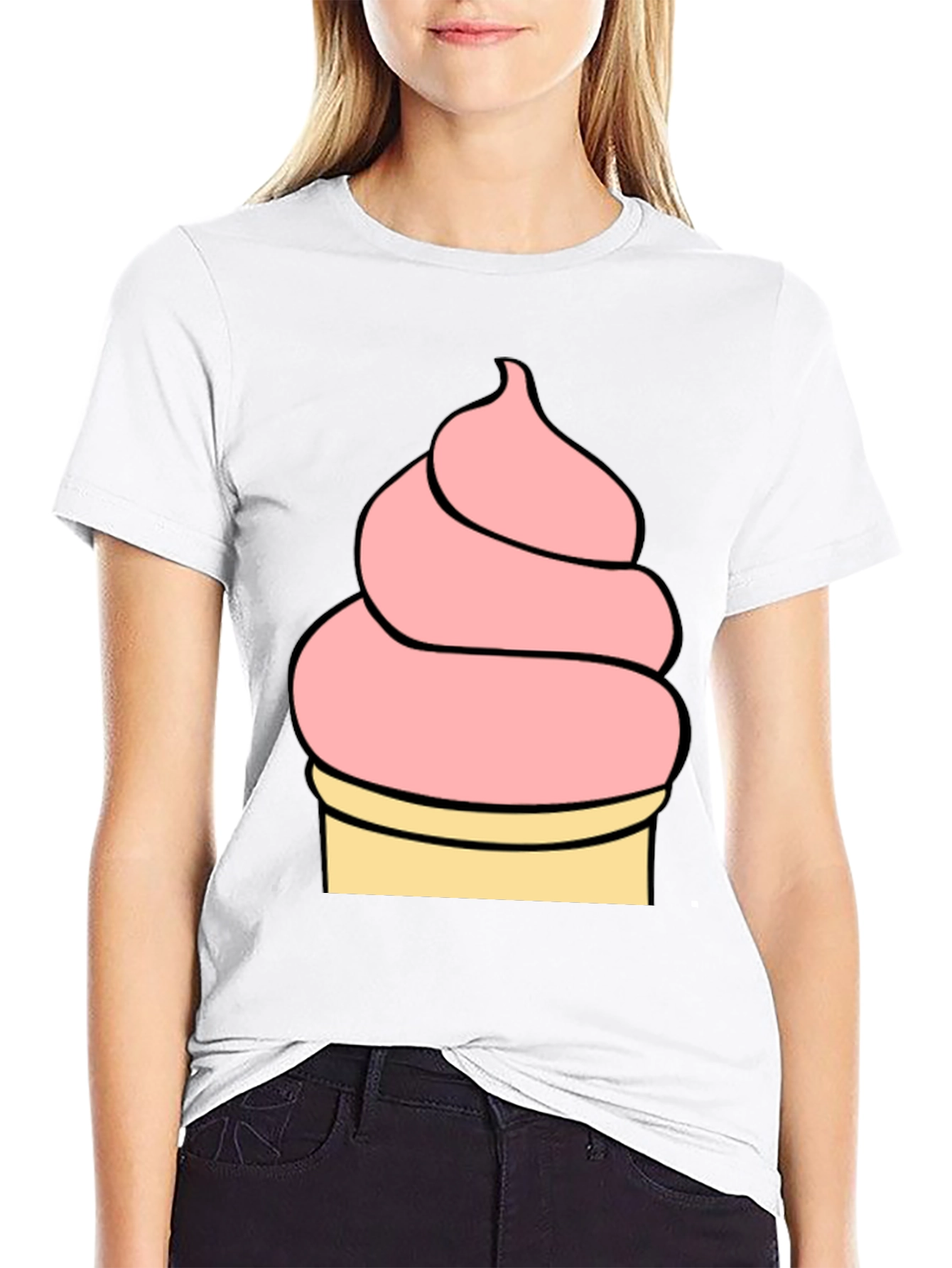 Ice Cream Graphic Tee - Black Unisex T-Shirt
