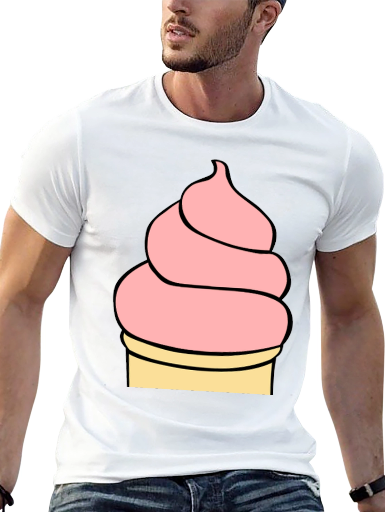 Ice Cream Graphic Tee - Black Unisex T-Shirt