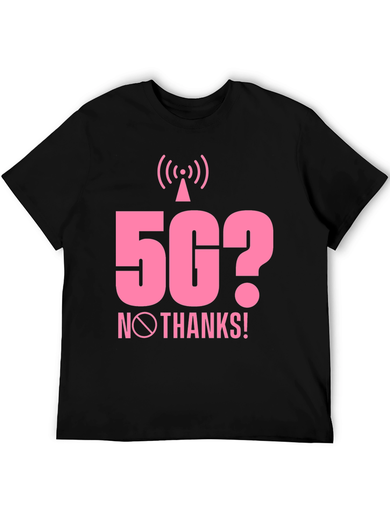5G? No Thanks! Graphic Tee - Black