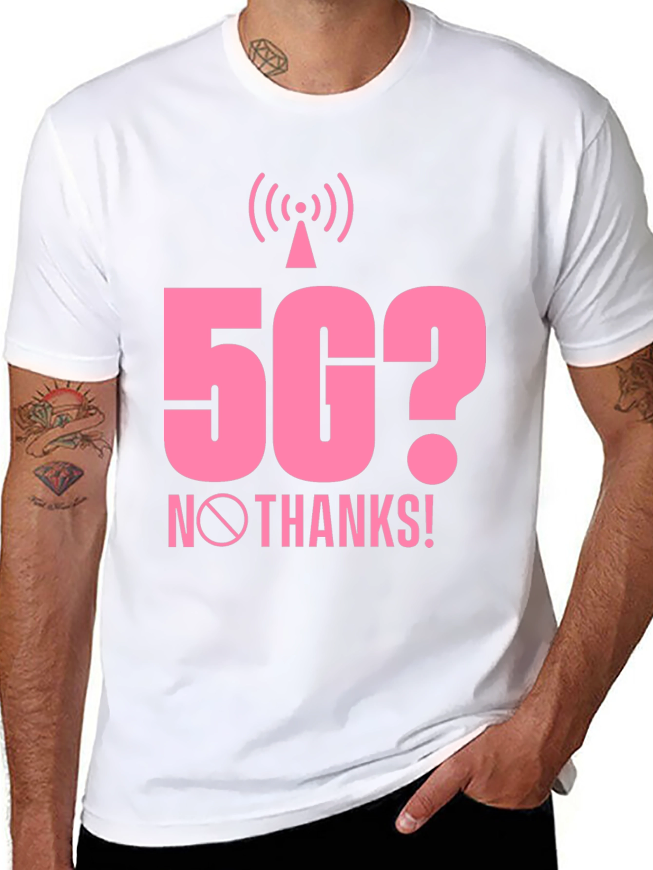 5G? No Thanks! Graphic Tee - Black