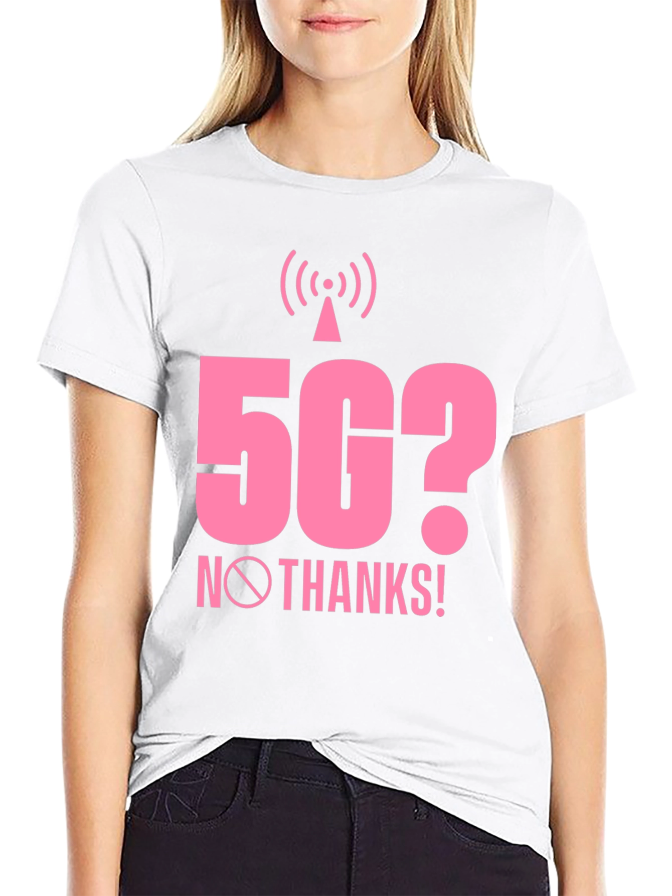 5G? No Thanks! Graphic Tee - Black
