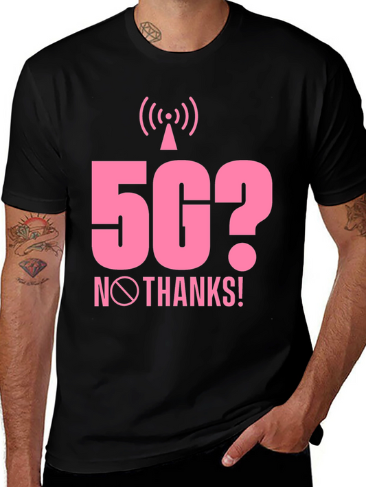5G? No Thanks! Graphic Tee - Black