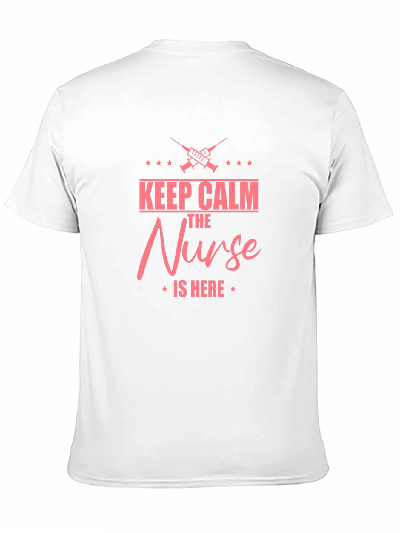 Keep Calm Nurse is Here Black Tee