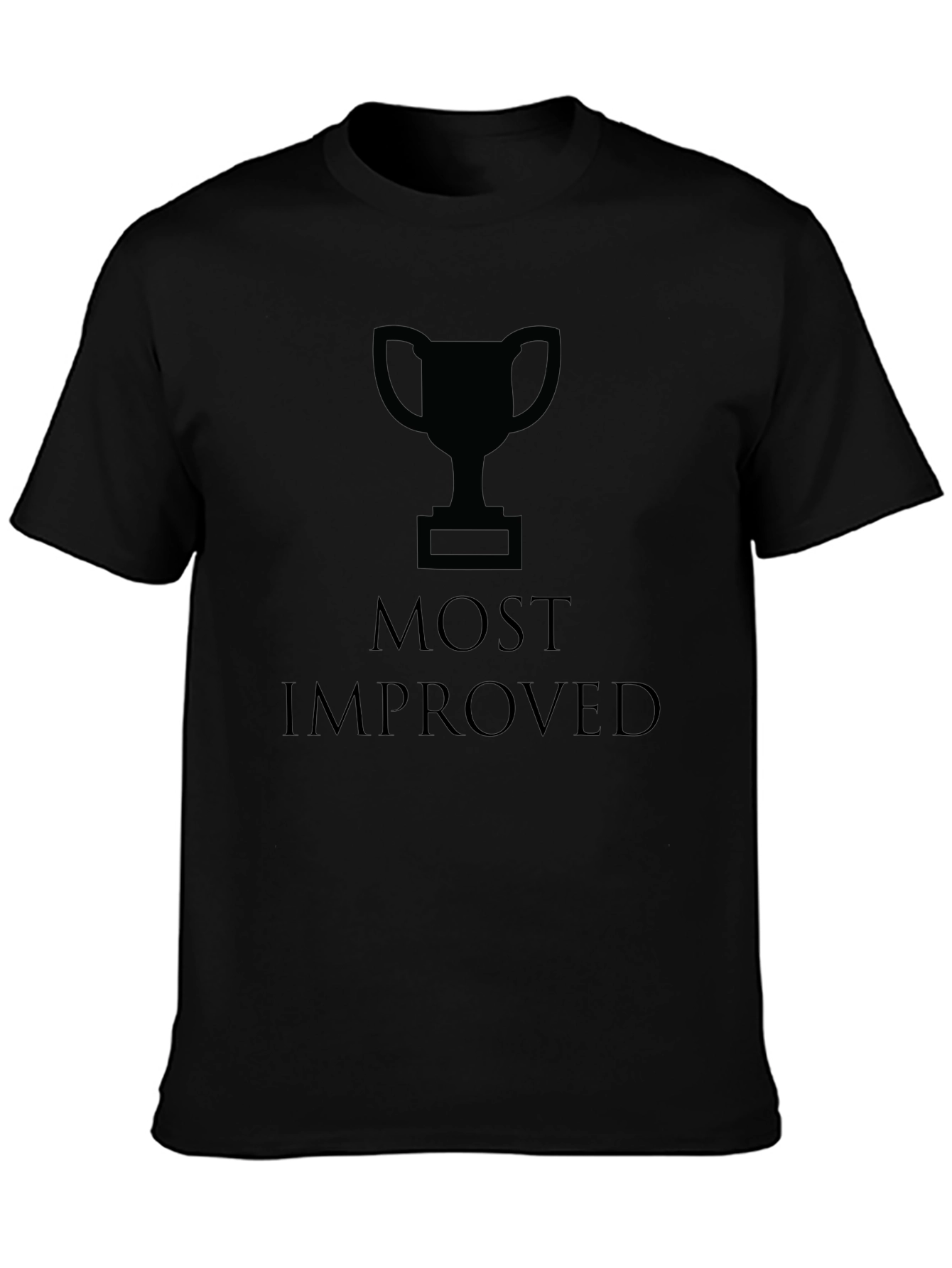 Most Improved Black Graphic Tee - Mens T-Shirt