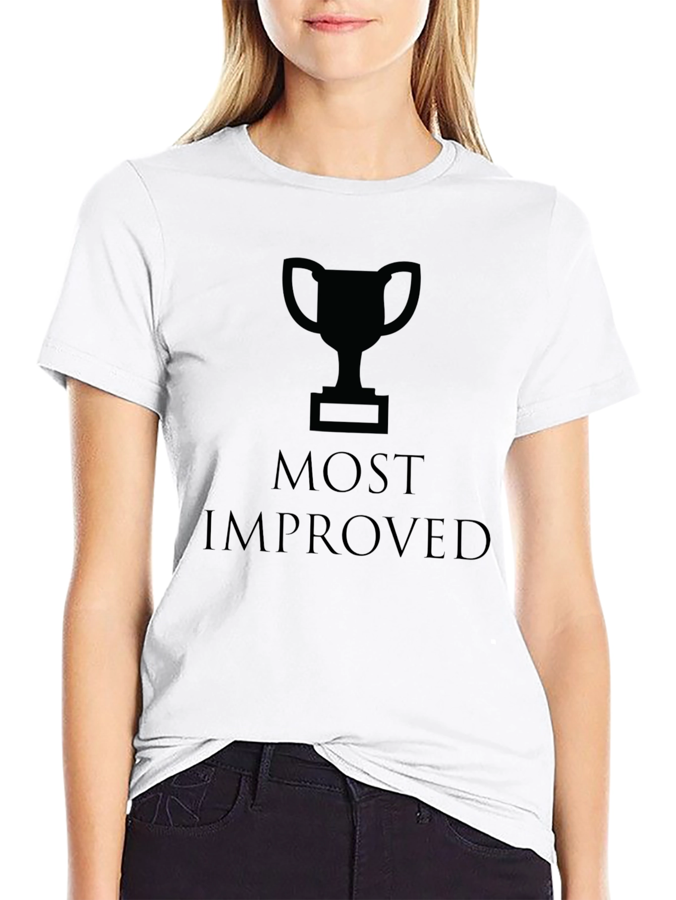Most Improved Black Graphic Tee - Mens T-Shirt