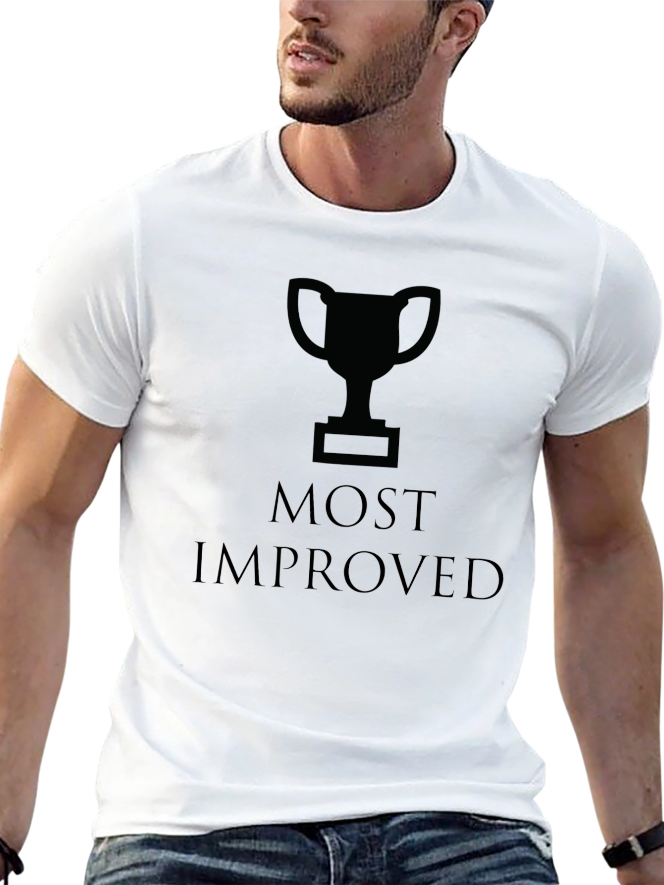 Most Improved Black Graphic Tee - Mens T-Shirt