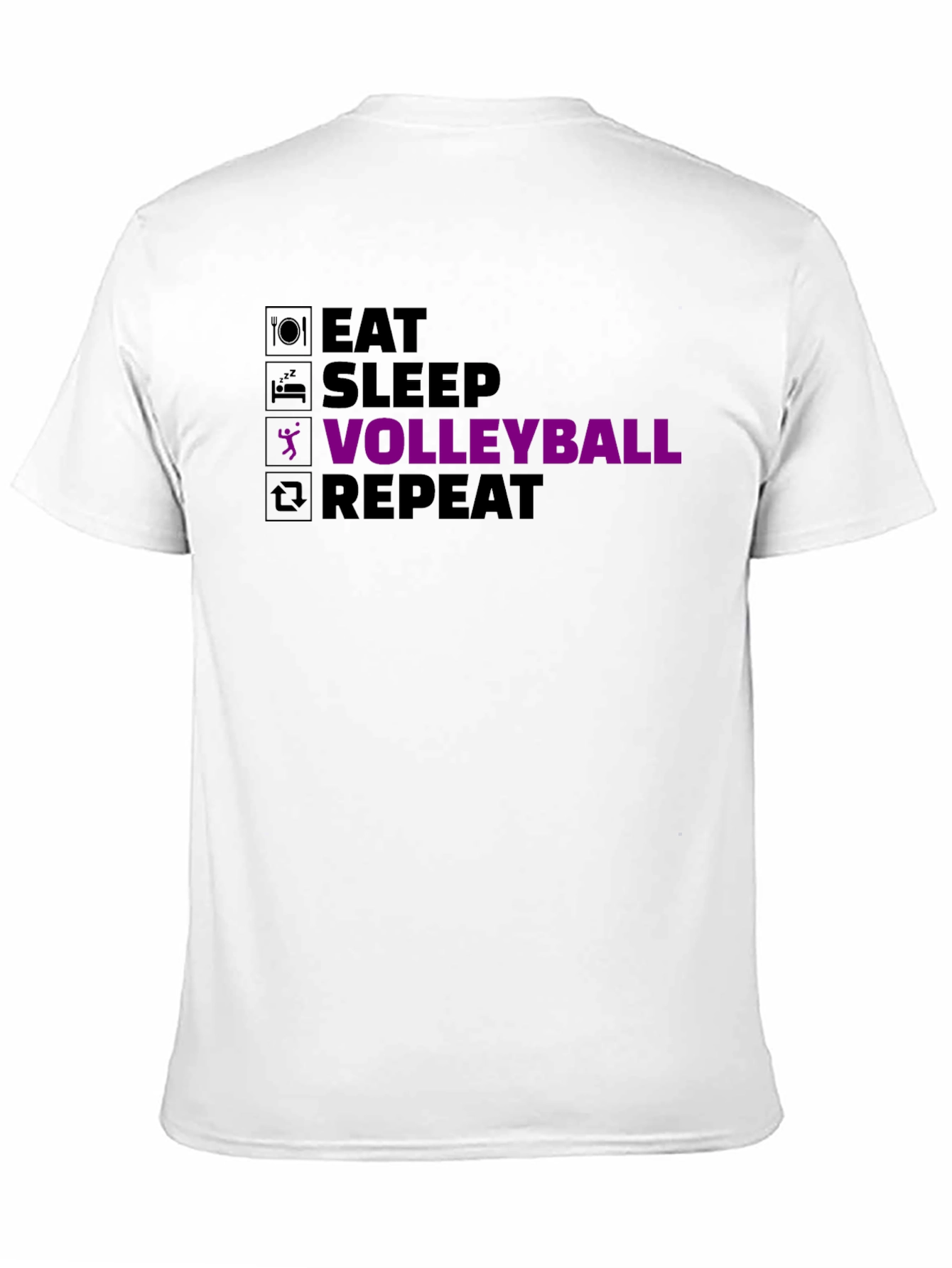 Eat Sleep Volleyball Repeat Graphic Tee