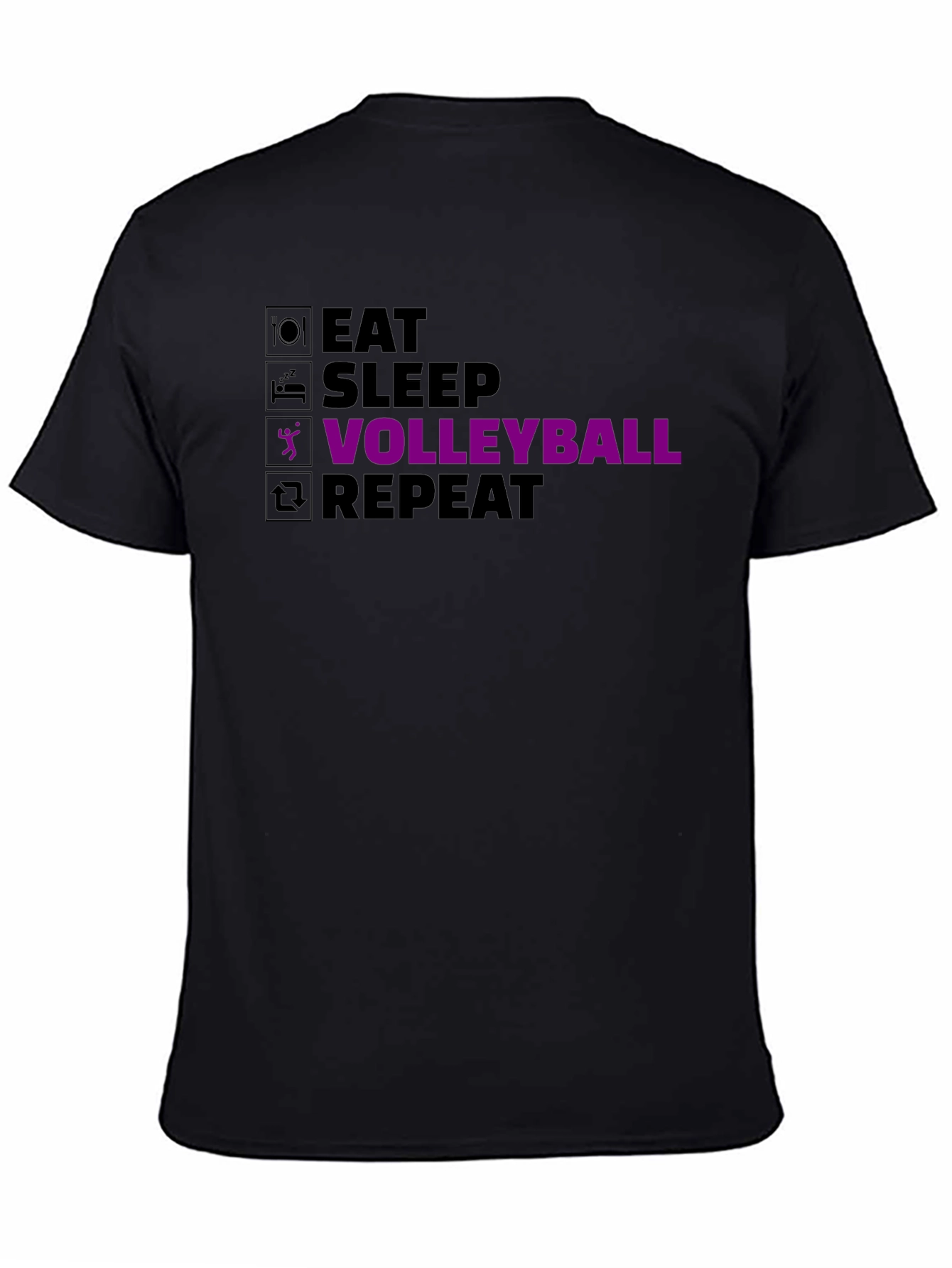 Eat Sleep Volleyball Repeat Graphic Tee