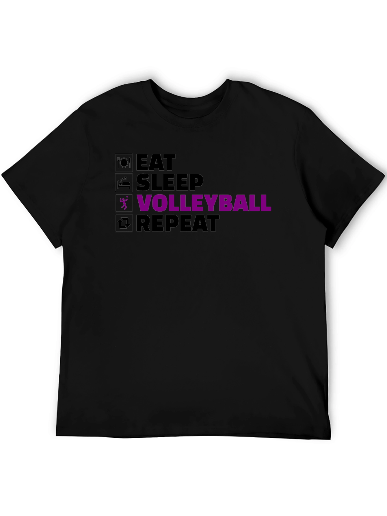 Eat Sleep Volleyball Repeat Graphic Tee