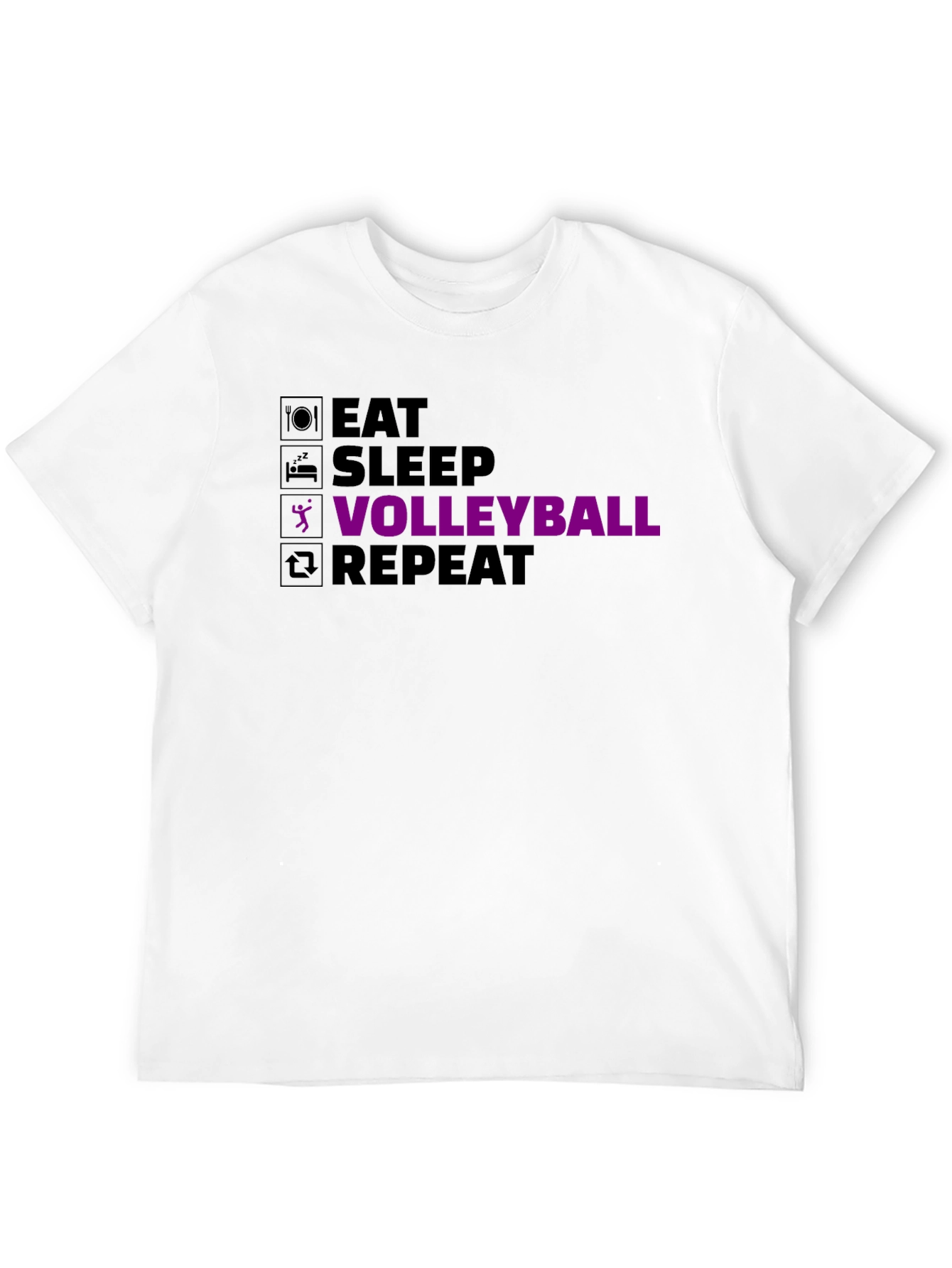 Eat Sleep Volleyball Repeat Graphic Tee