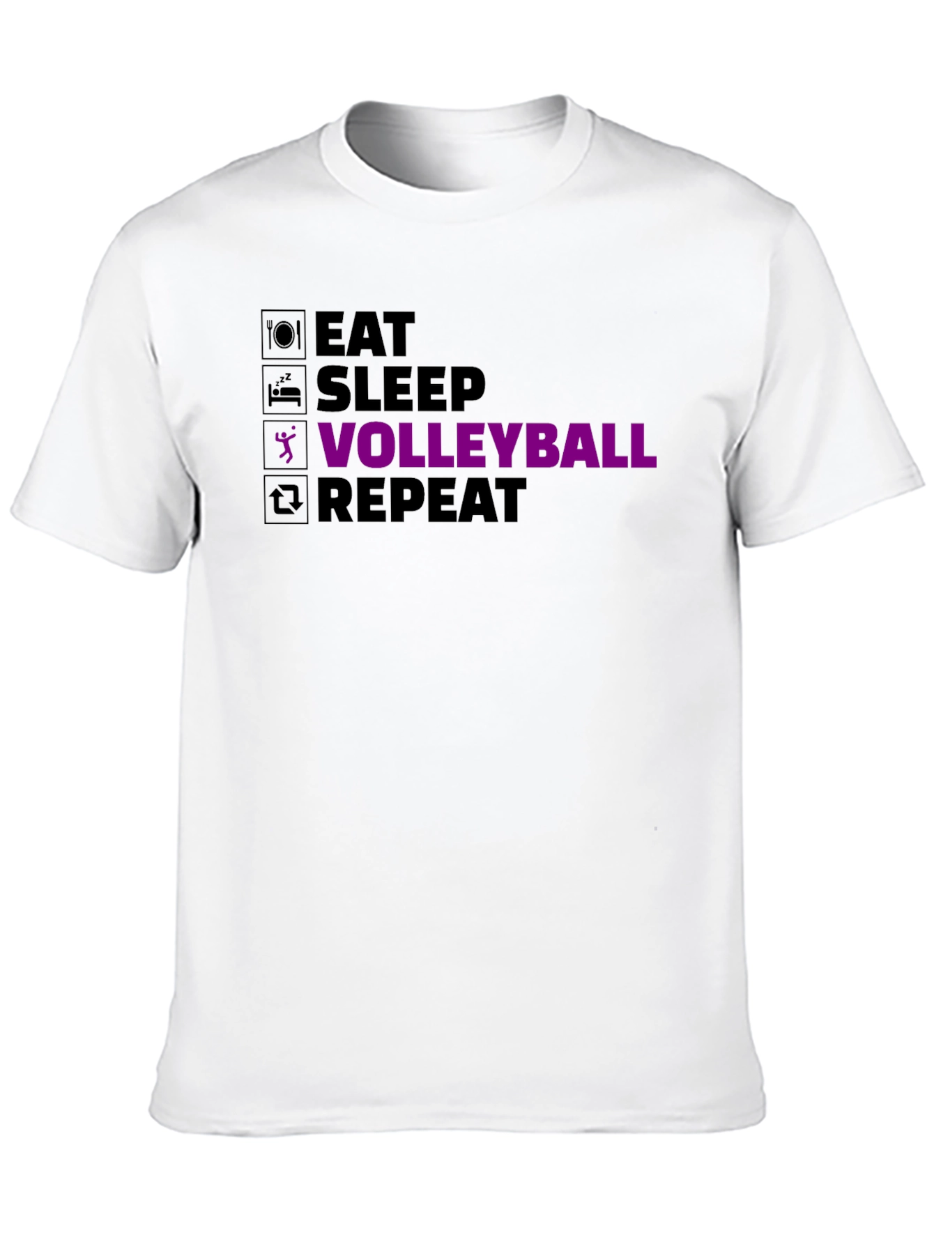 Eat Sleep Volleyball Repeat Graphic Tee