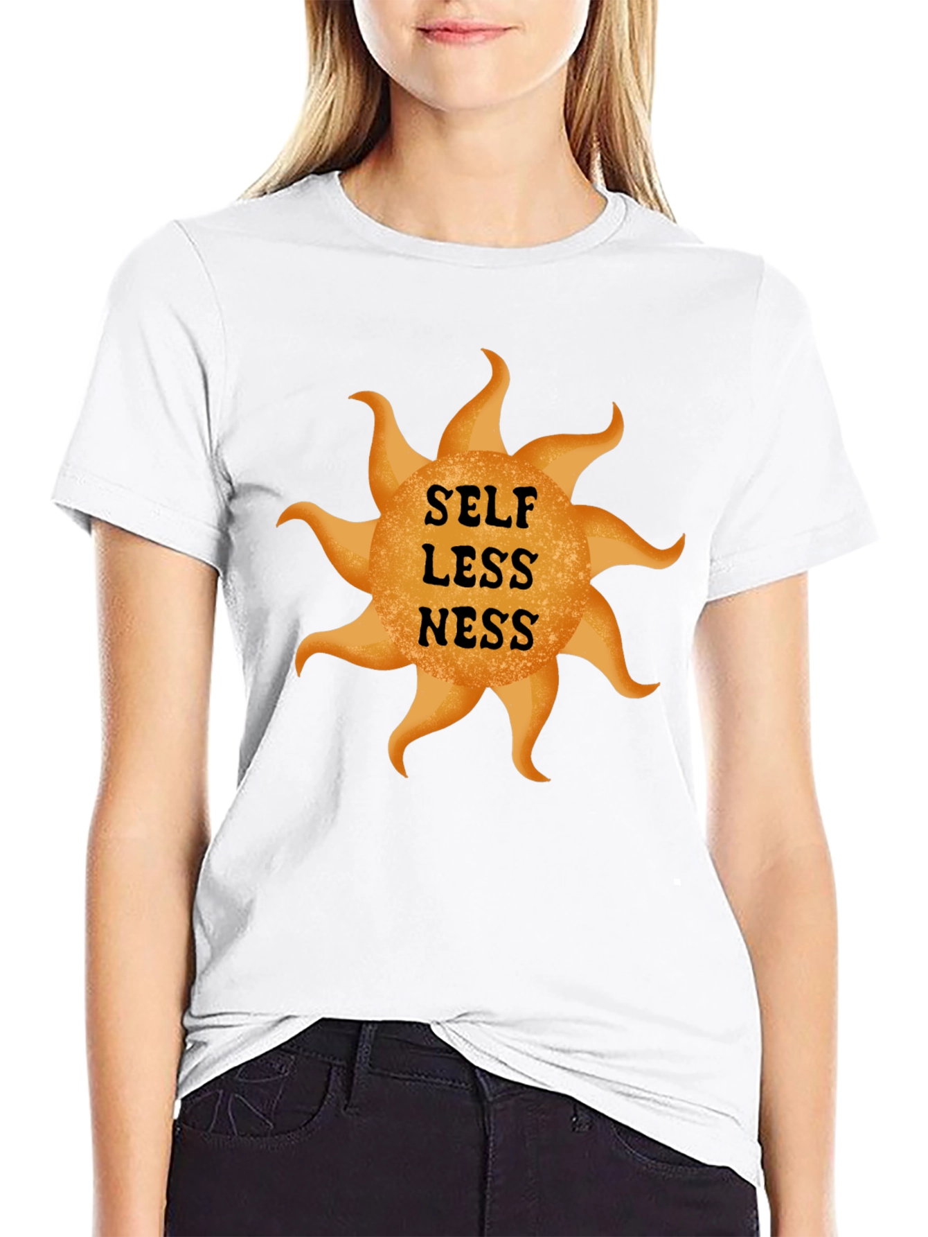 Selflessness Graphic Print Black T-Shirt