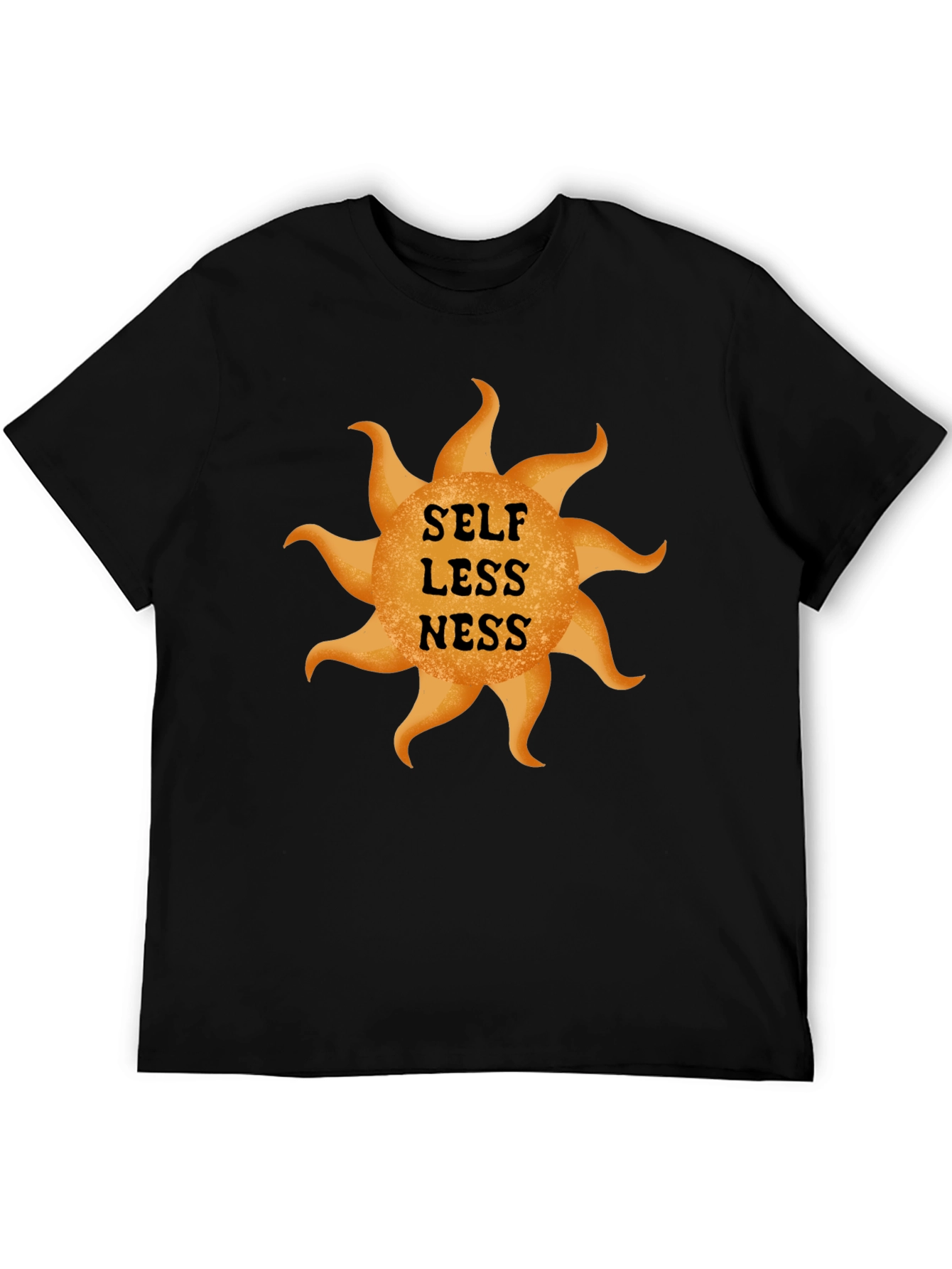 Selflessness Graphic Print Black T-Shirt