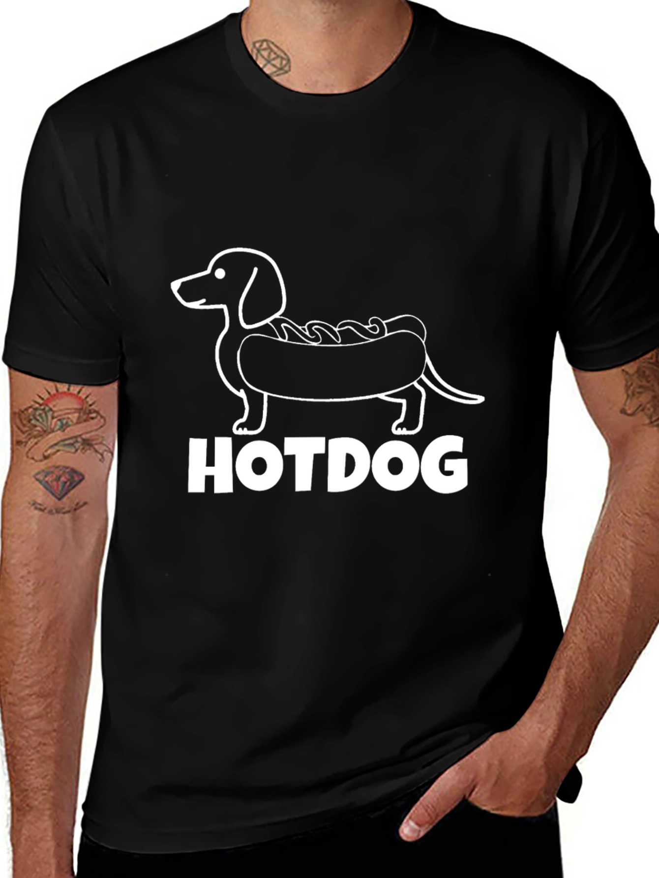Hotdog Dachshund Graphic Tee - Unisex