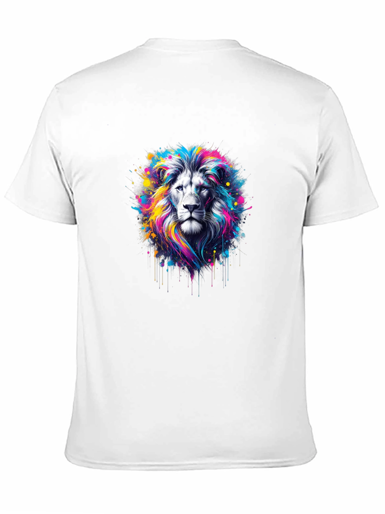 Vivid Lion Graphic Black T-Shirt