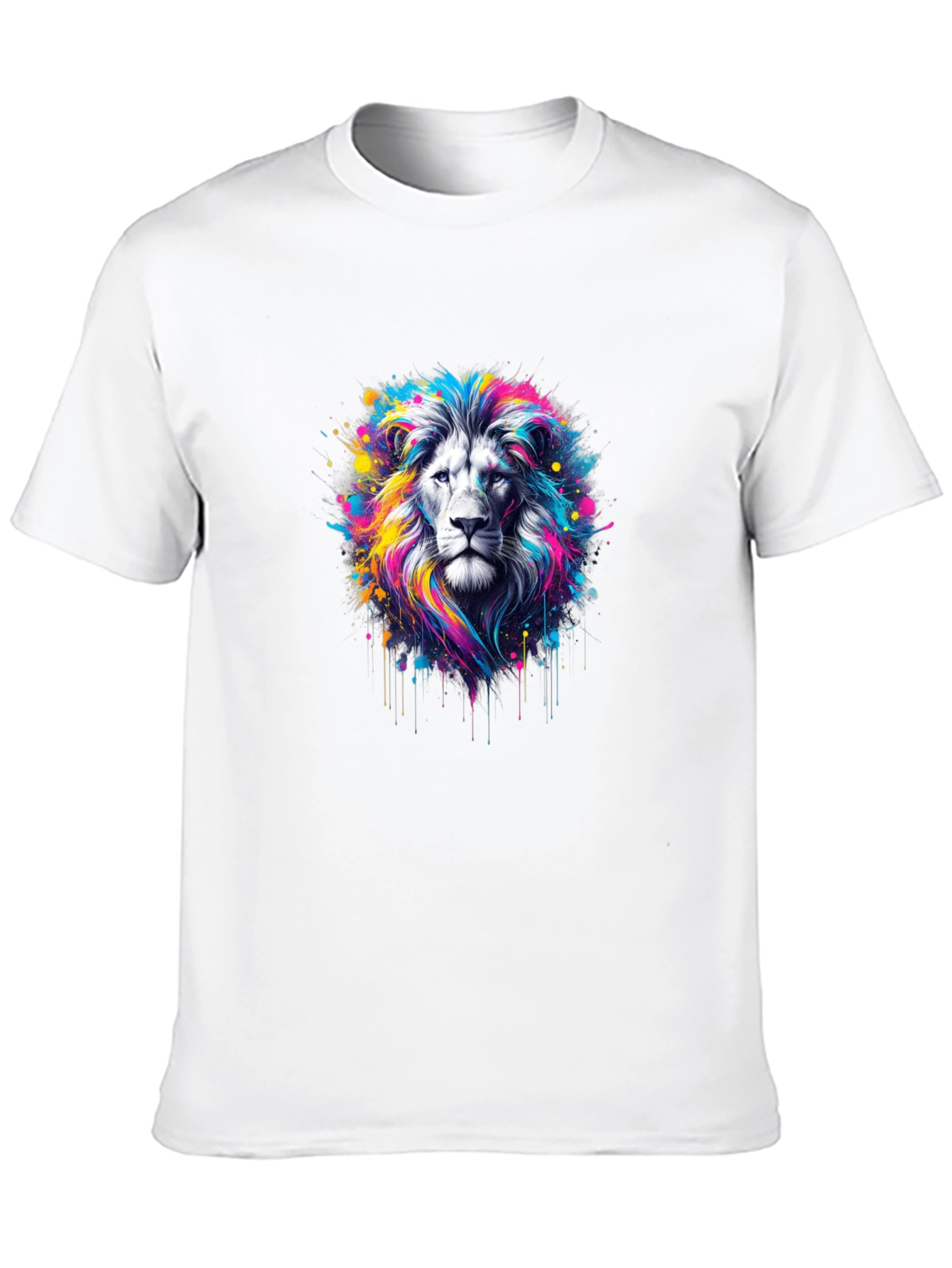 Vivid Lion Graphic Black T-Shirt