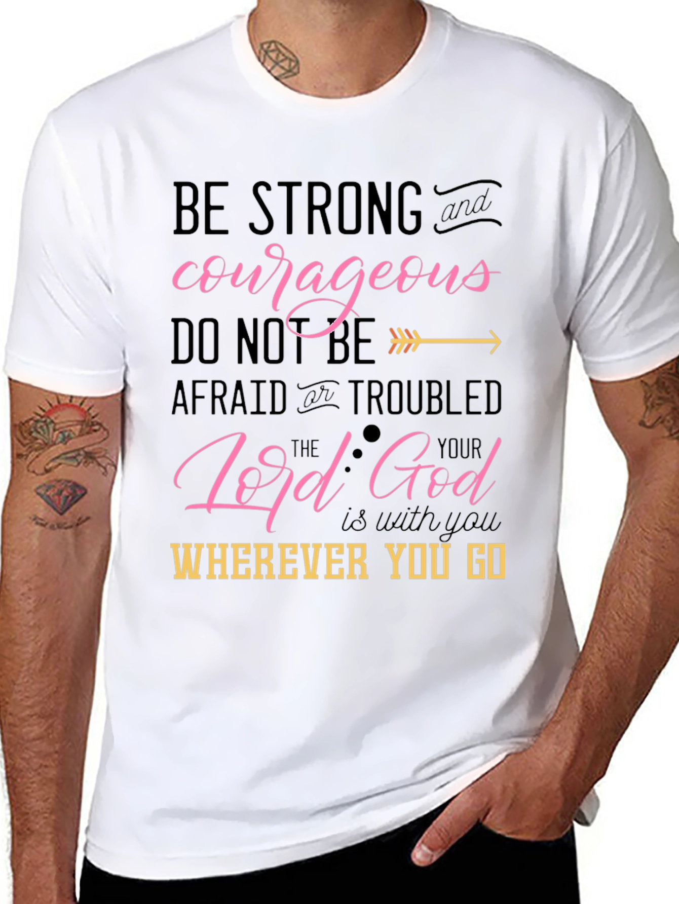 Be Strong and Courageous Christian T-Shirt