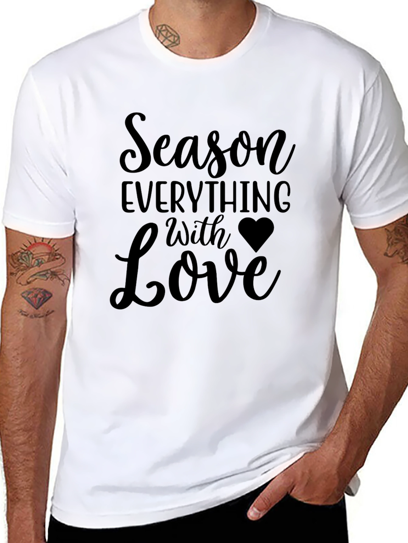 Season Everything With Love Black T-Shirt