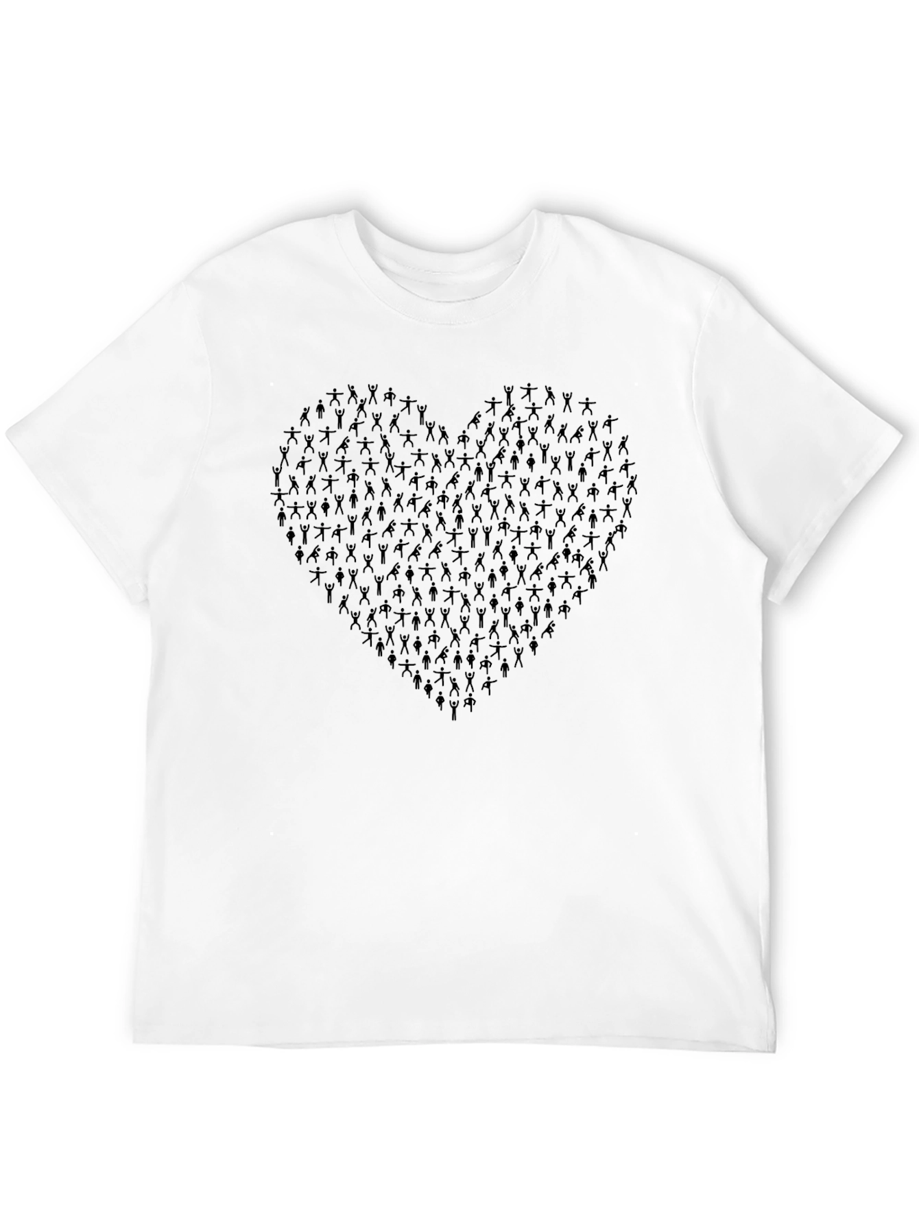 Heart of People Black Graphic T-Shirt