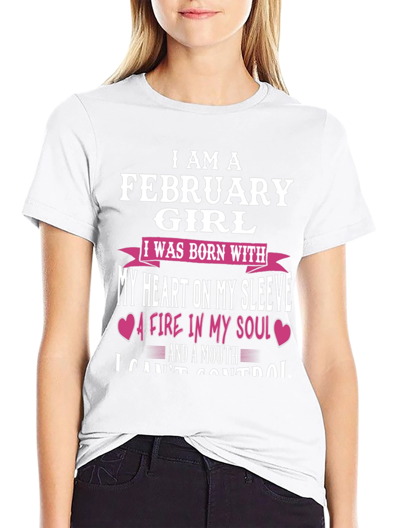 February Girl Heart & Soul Graphic T-Shirt
