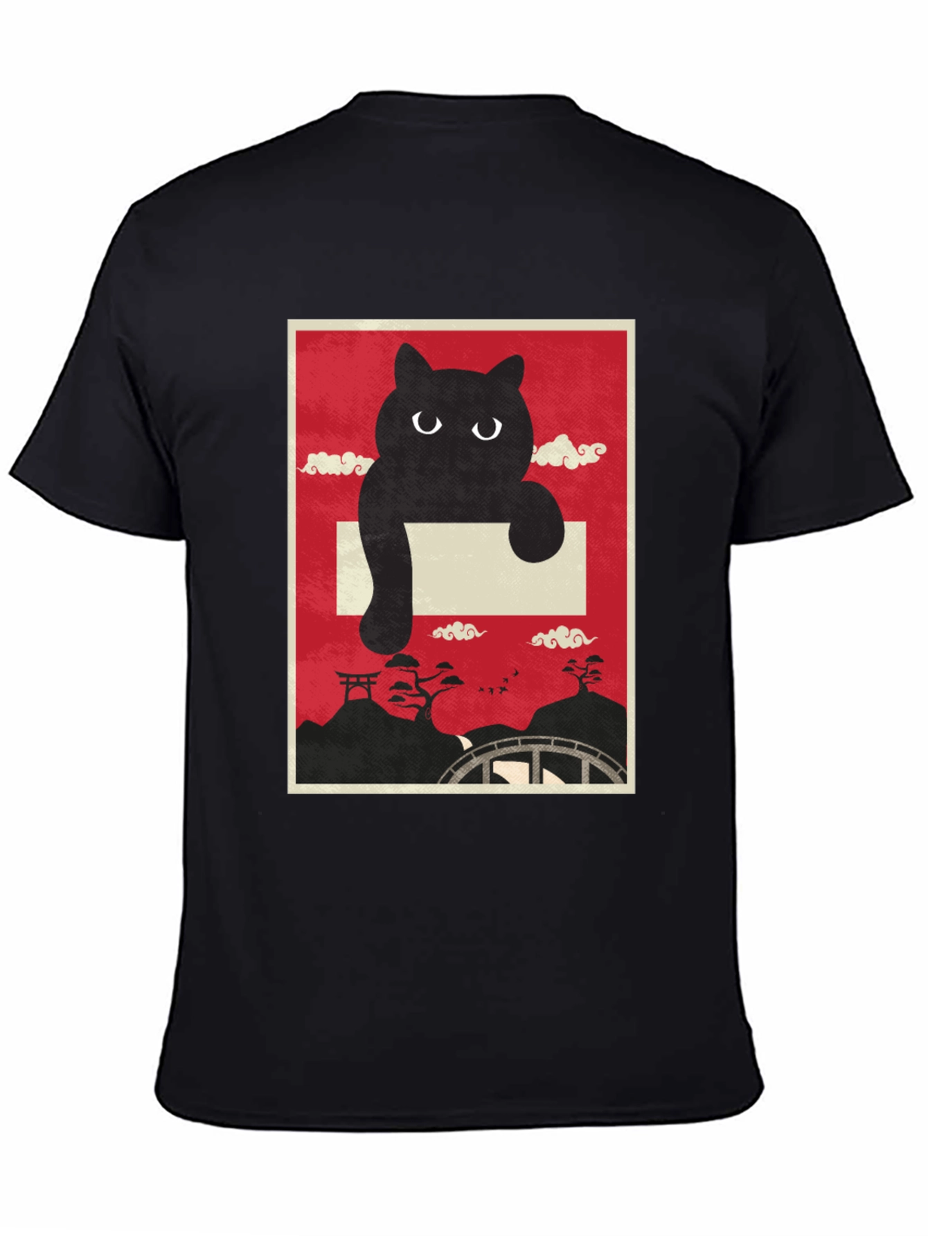 Black Cat Japanese Art T-Shirt