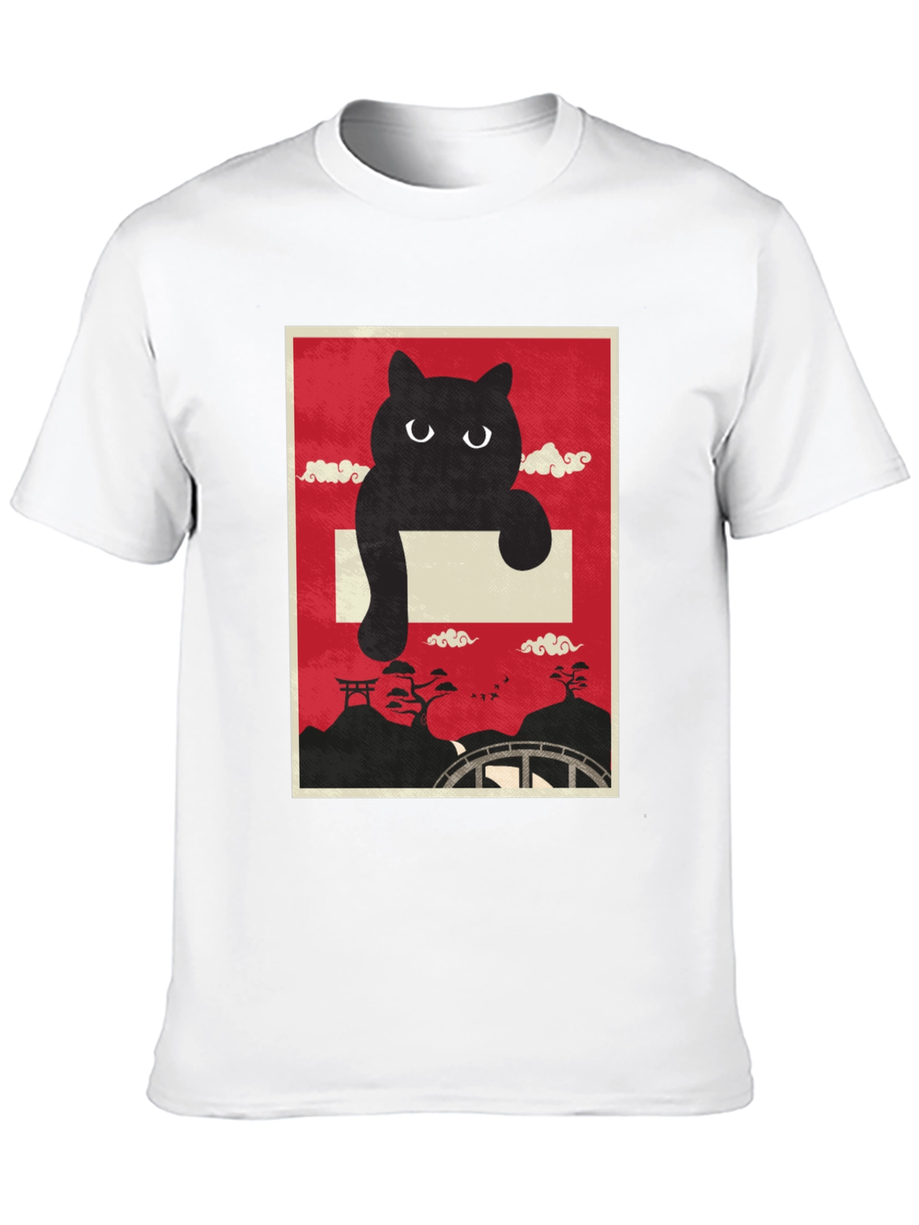 Black Cat Japanese Art T-Shirt