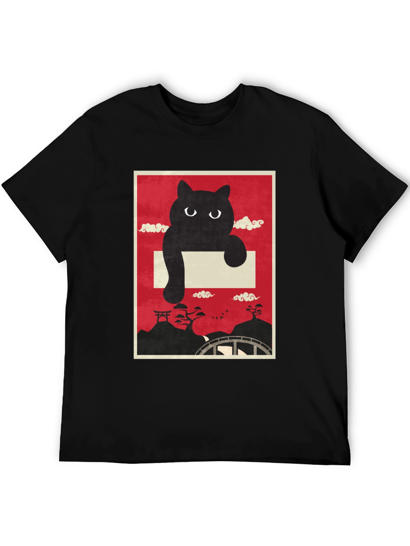 Black Cat Japanese Art T-Shirt