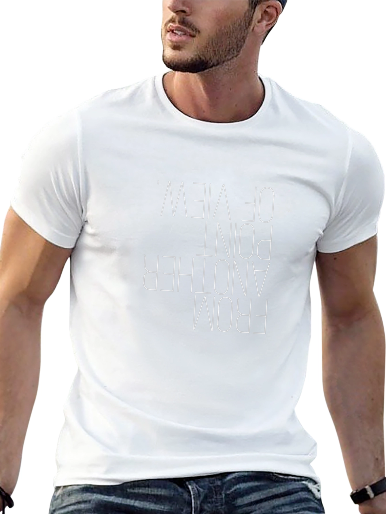 Upside Down Point of View Black T-Shirt