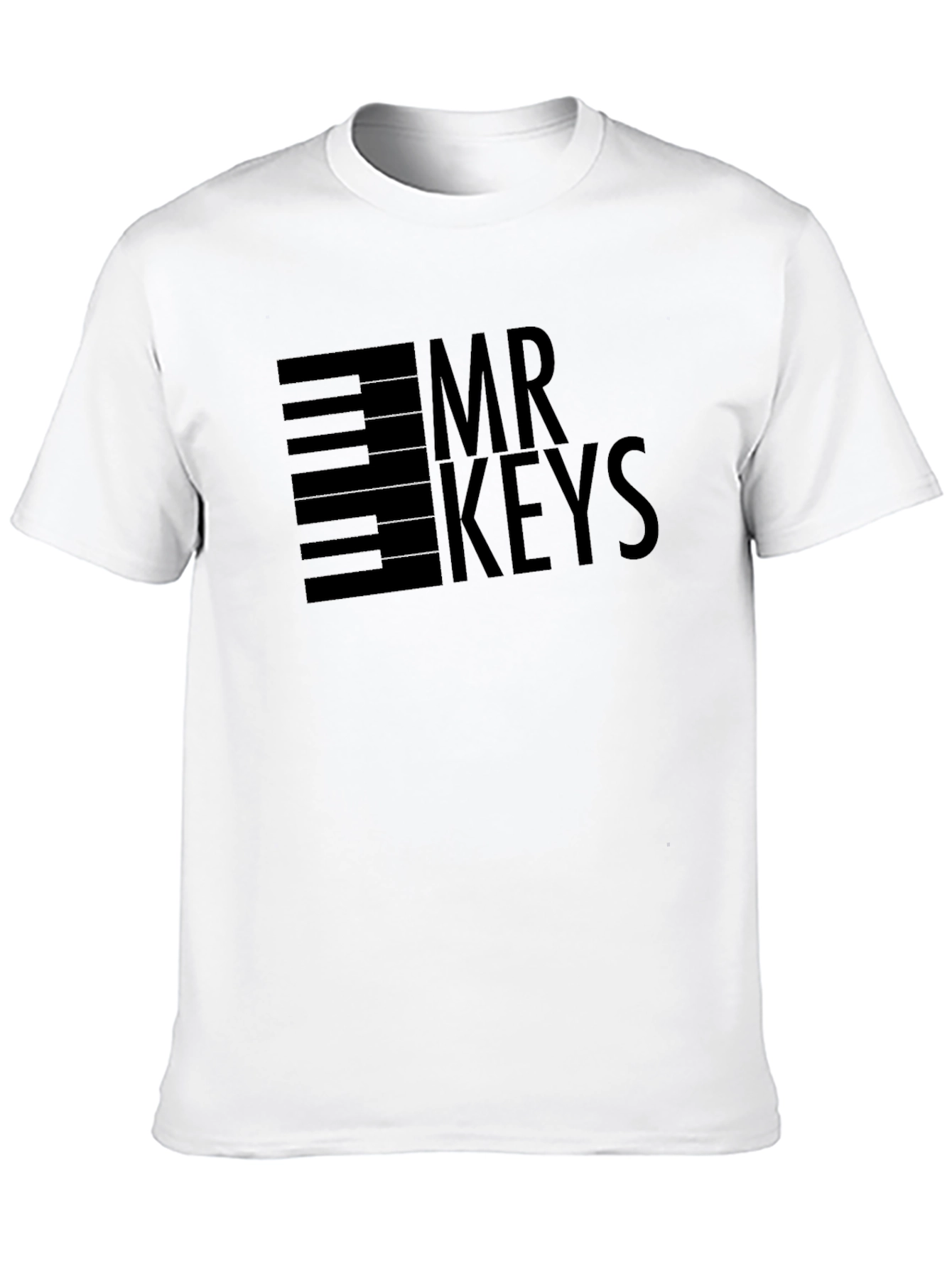 Mr. Keys Piano Music T-Shirt - Black Graphic Tee