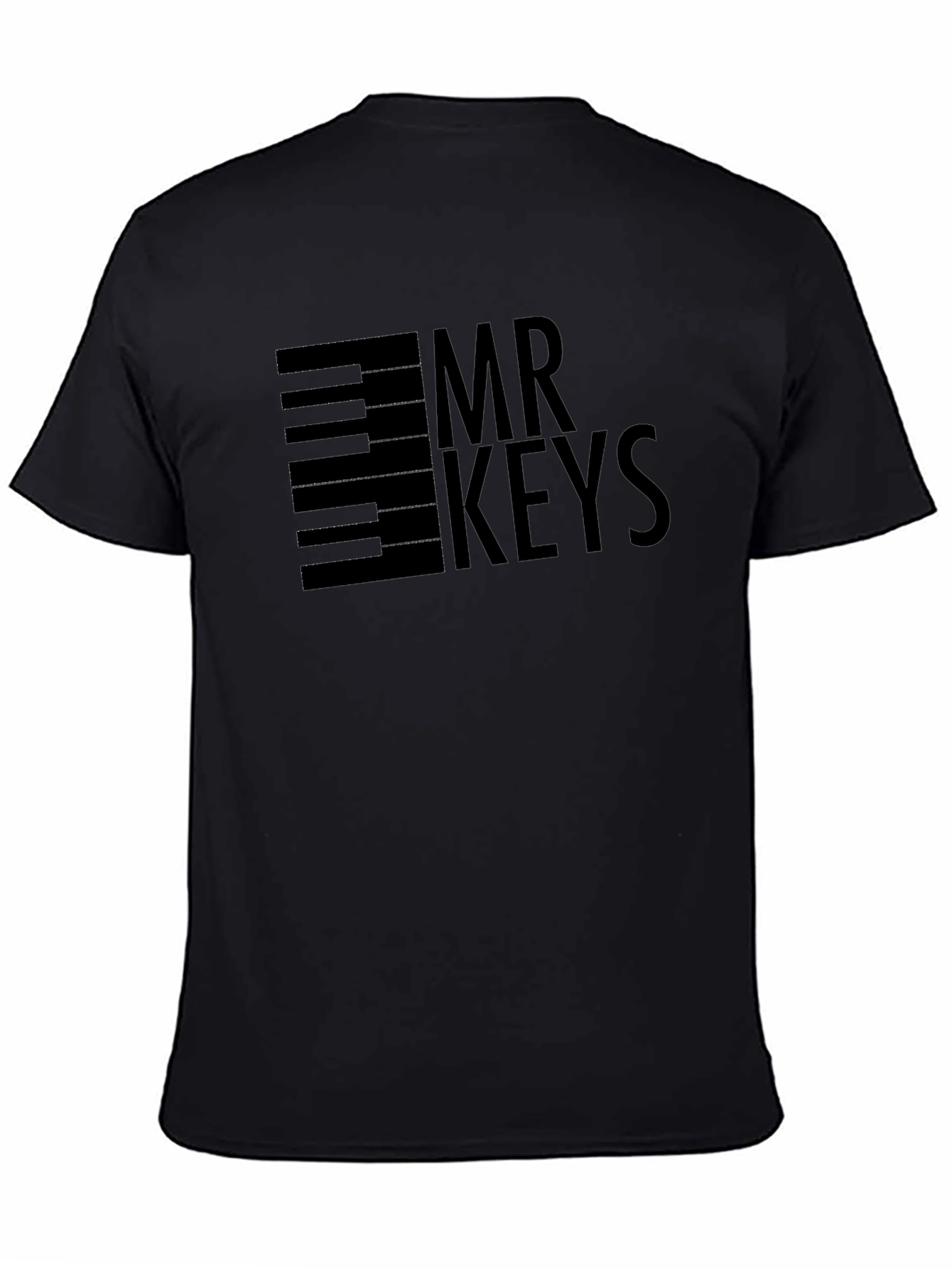 Mr. Keys Piano Music T-Shirt - Black Graphic Tee