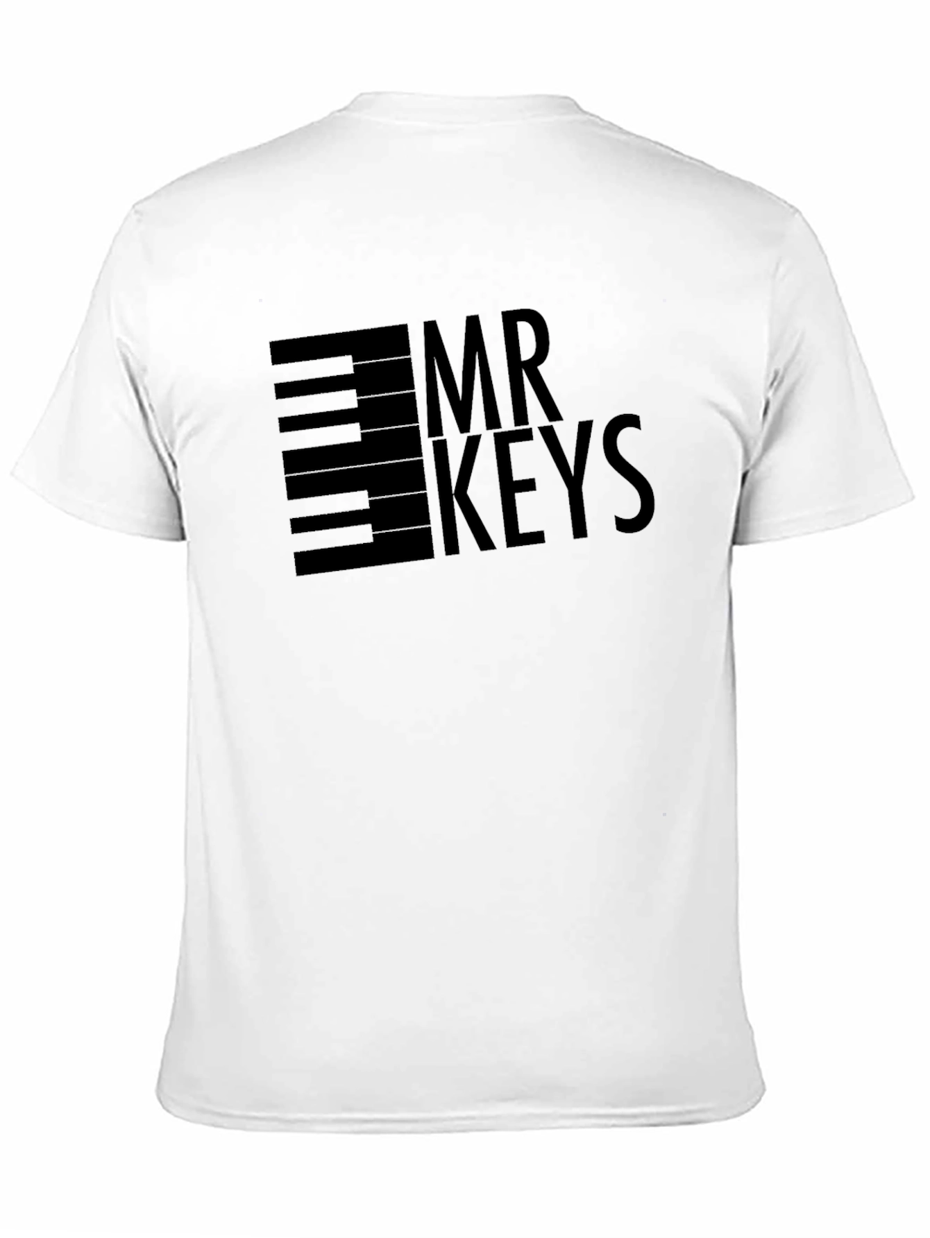 Mr. Keys Piano Music T-Shirt - Black Graphic Tee