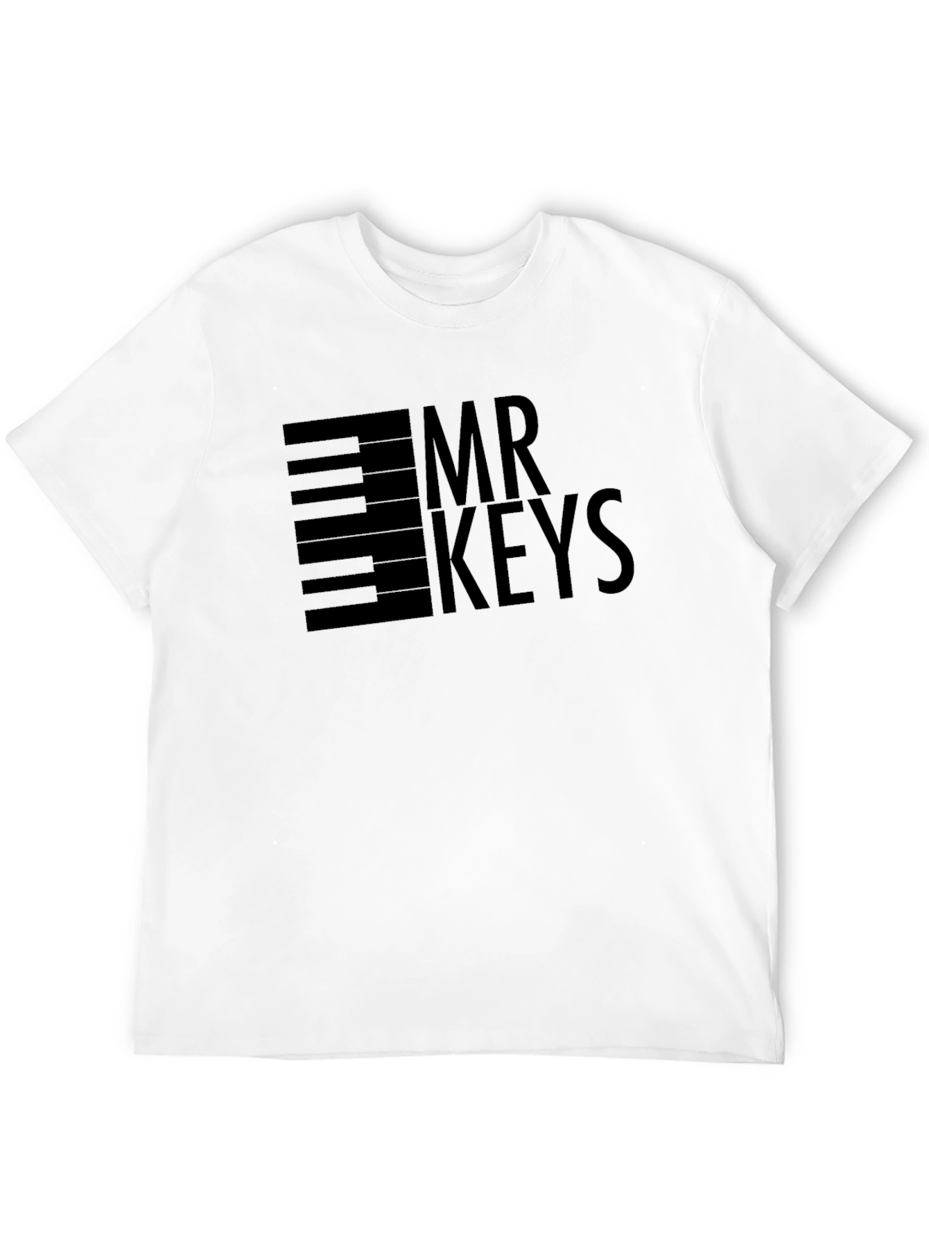 Mr. Keys Piano Music T-Shirt - Black Graphic Tee