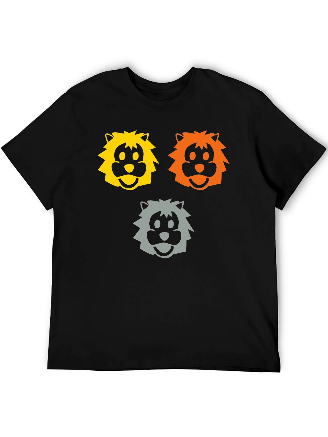 Cartoon Lion Graphic T-Shirt