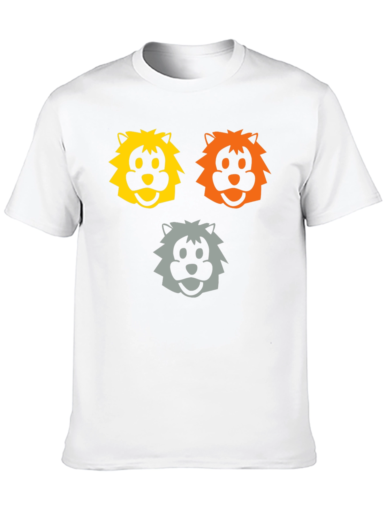 Cartoon Lion Graphic T-Shirt