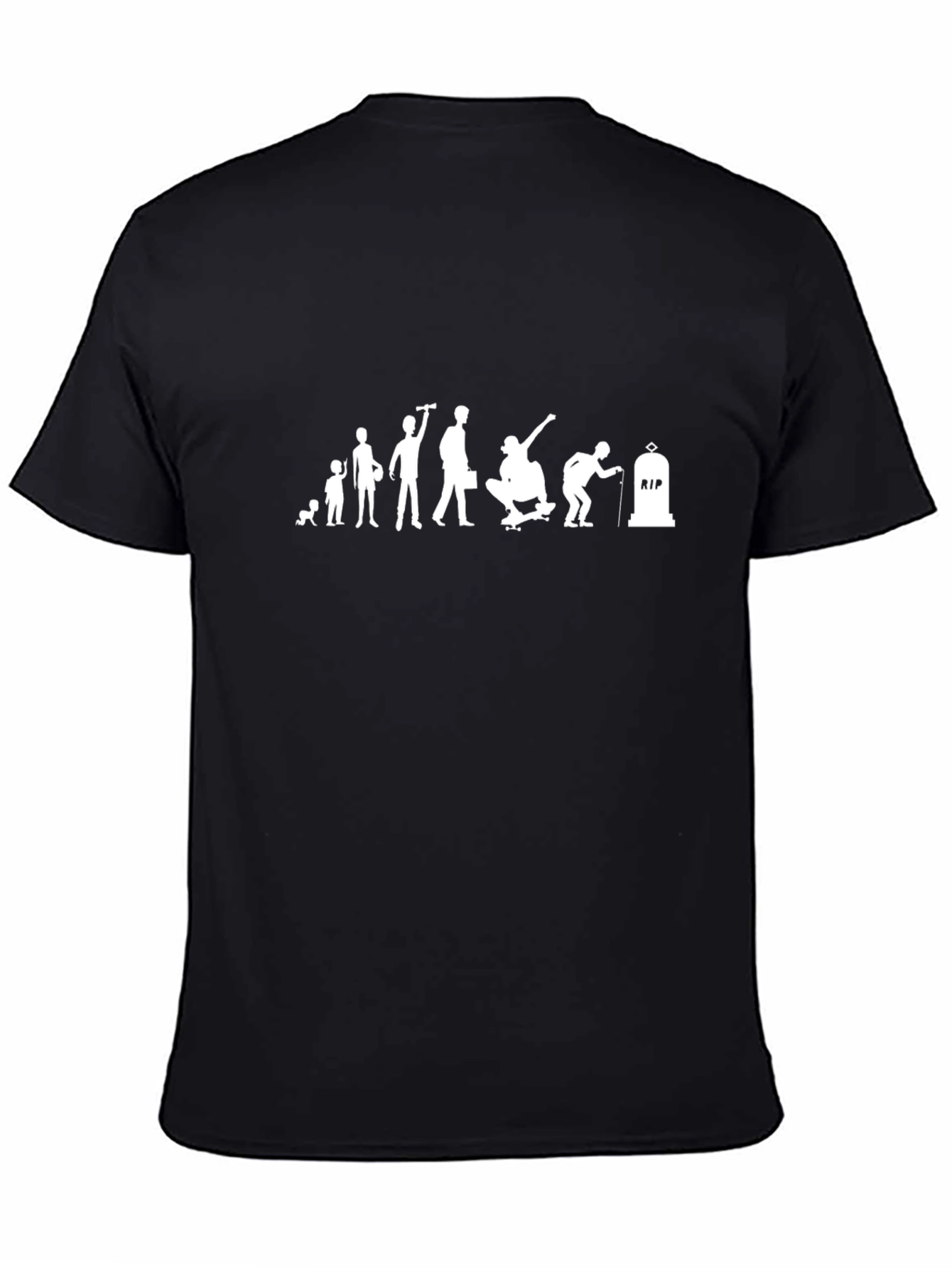 Evolution of a Skateboarder Black T-Shirt