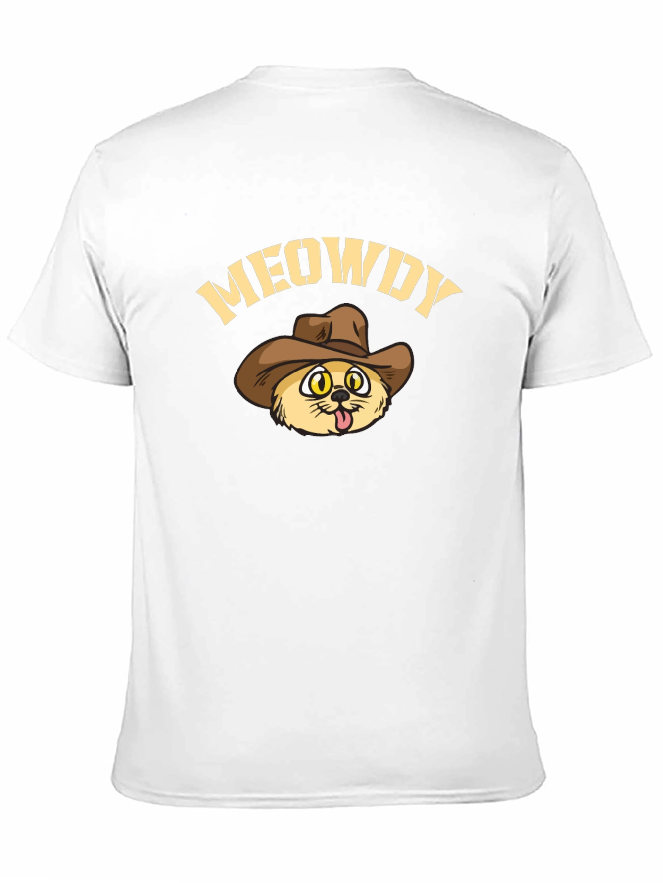 Meowdy Cowboy Cat Black T-Shirt