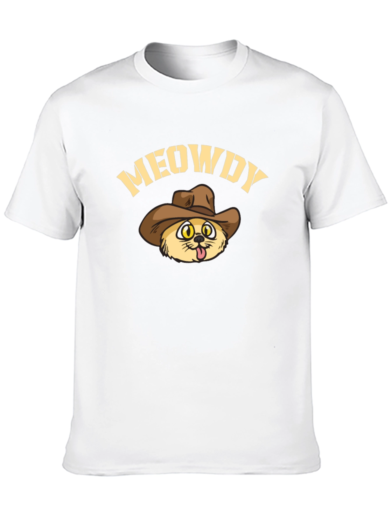 Meowdy Cowboy Cat Black T-Shirt