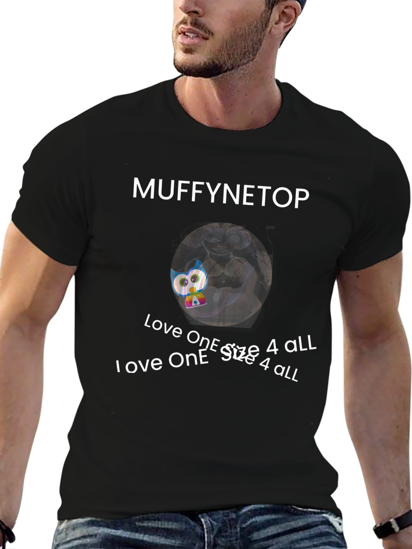 Muffynetop Graphic Print Crew Neck T-Shirt