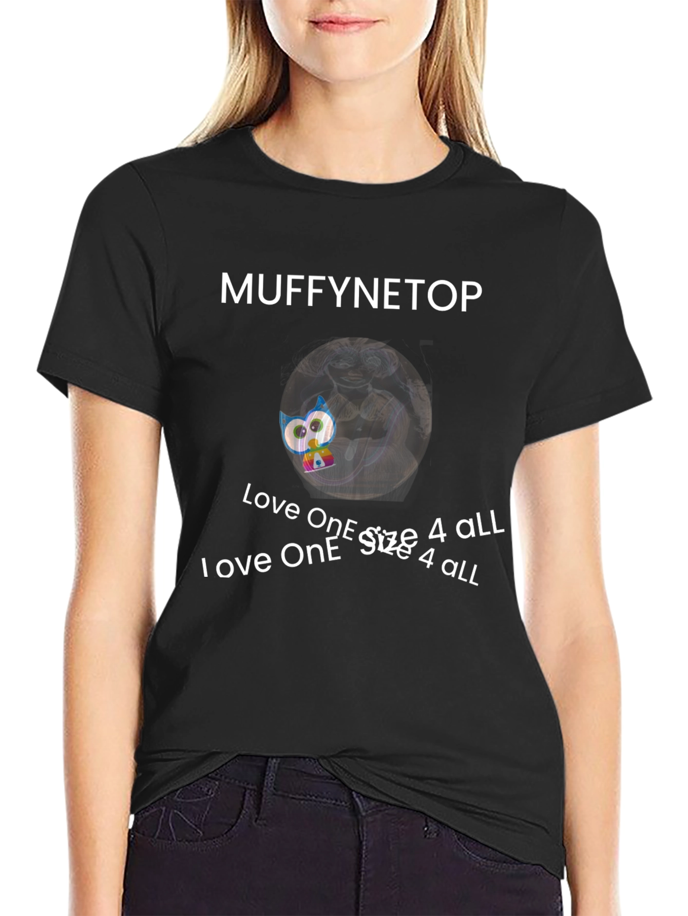 Muffynetop Graphic Print Crew Neck T-Shirt