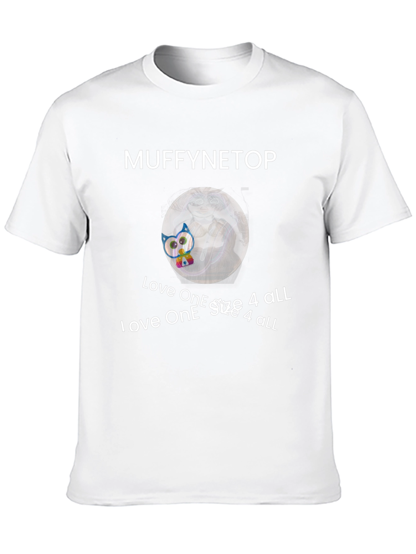Muffynetop Graphic Print Crew Neck T-Shirt