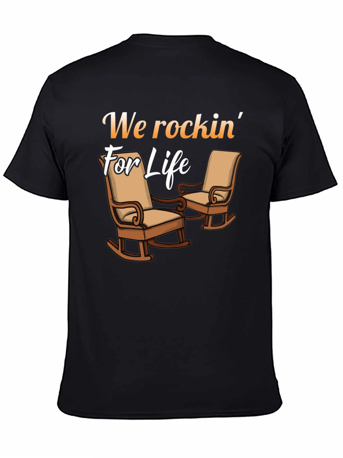 We Rockin For Life Black T-Shirt