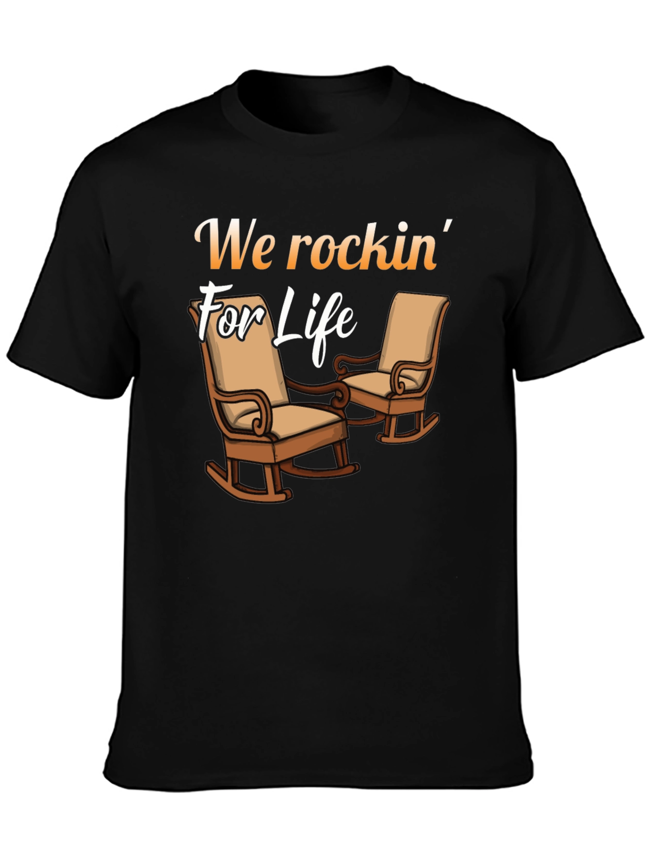 We Rockin For Life Black T-Shirt