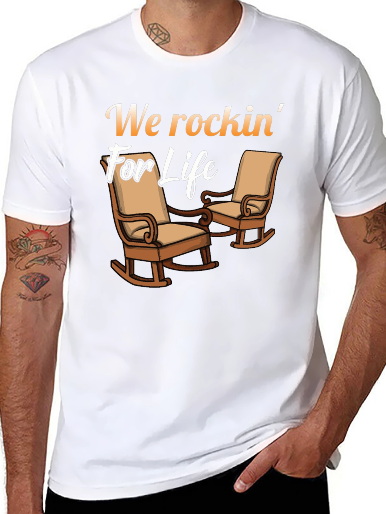 We Rockin For Life Black T-Shirt
